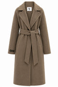 %100 CASHMERE HAND-SNITCHED COAT LATTE
