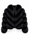 FOX FUR W SUEDE LEATHER BLACK