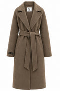 %100 CASHMERE HAND-SNITCHED COAT BROWN