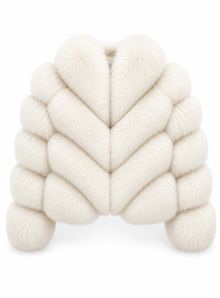 FOX FUR W SUEDE LEATHER WHITE