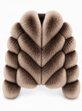 FOX FUR W SUEDE LEATHER BROWN-BEIGE