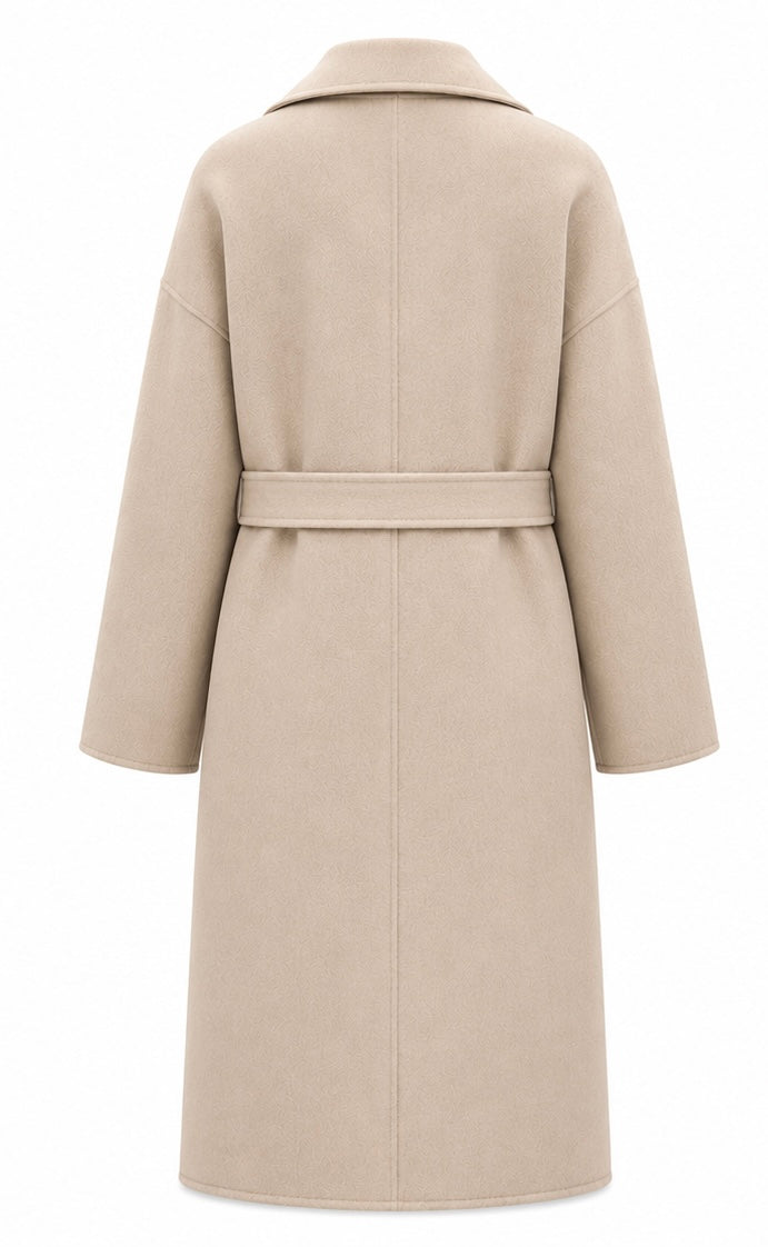 %100 CASHMERE HAND-SNITCHED COAT